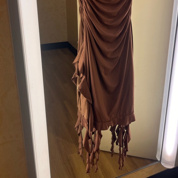 NWT ⚜️🖤⚜️ Thirty Thirty LA Sexy Ruffle Side Tube Dress BLACK - Picture 12 of 13